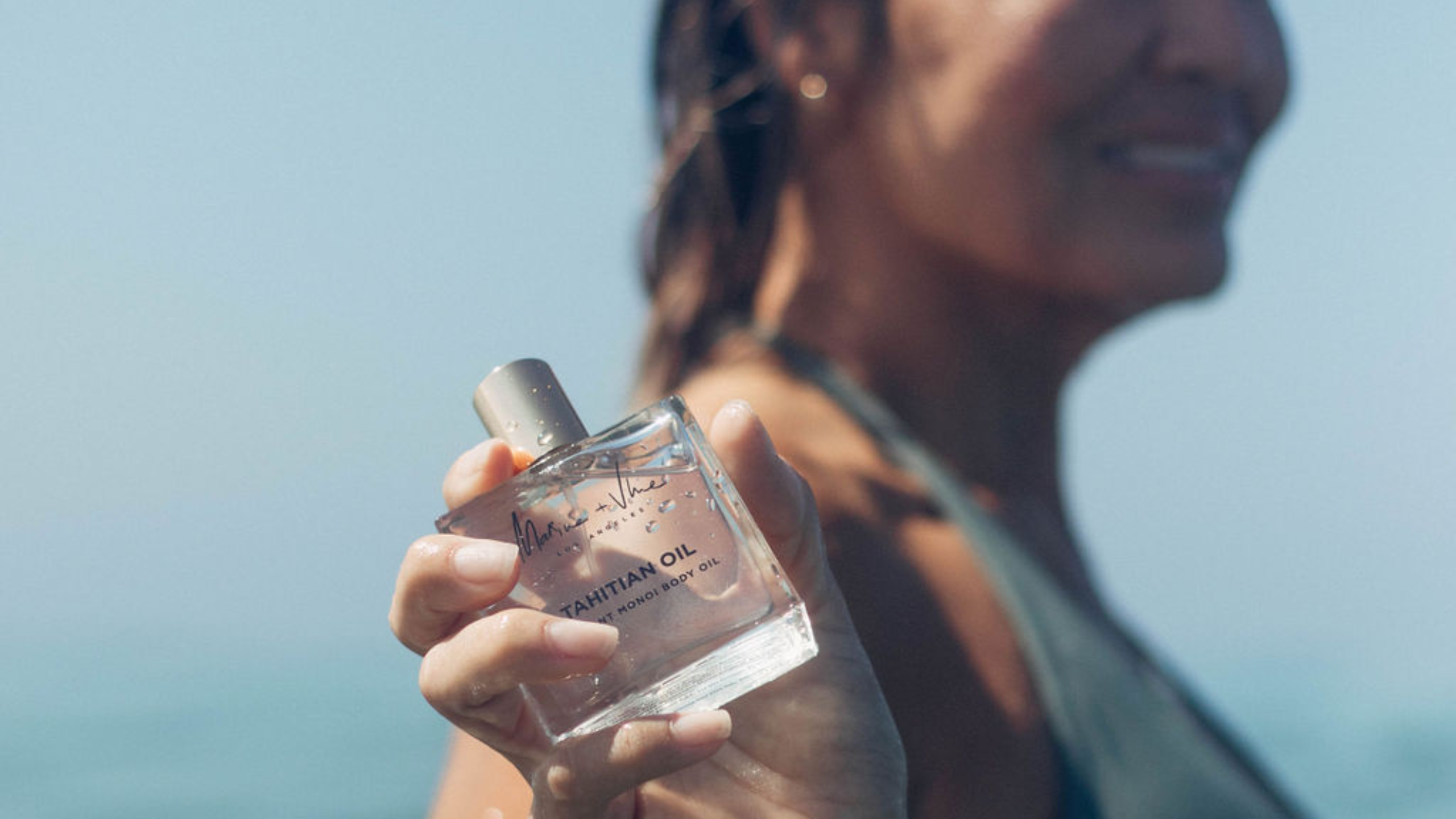 Luxury body care ritual with Marine + Vine Tahitian Oil