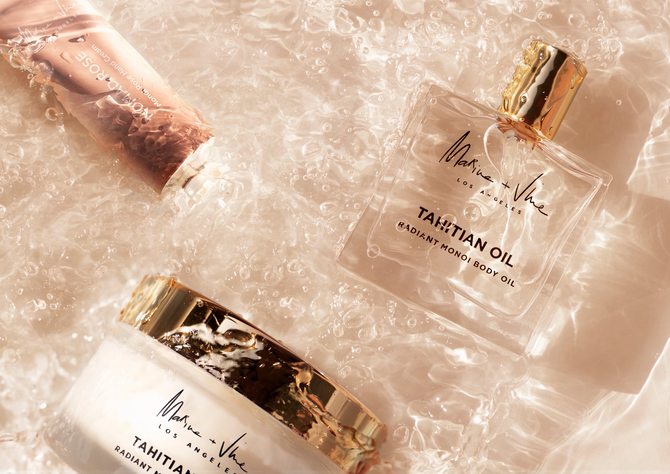 Marine and Vine Tahitian Oil Tahitian Balm Nomad Rose Hand Cream